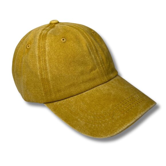 Acid-Wash Baseball Hat (YELLOW) - Picture 1 of 4